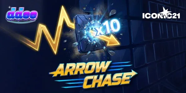 Tampilan visual dinamis dari permainan Arrow Chase dengan grid pengali